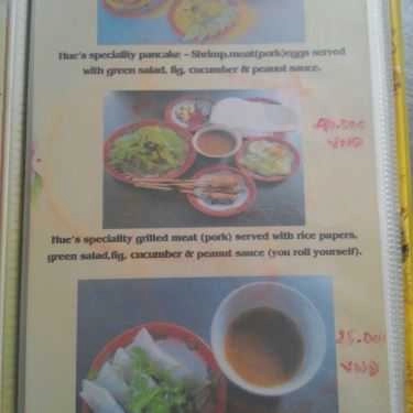 Thực đơn- Nhà Hàng Bánh Khoái Lạc Thiện