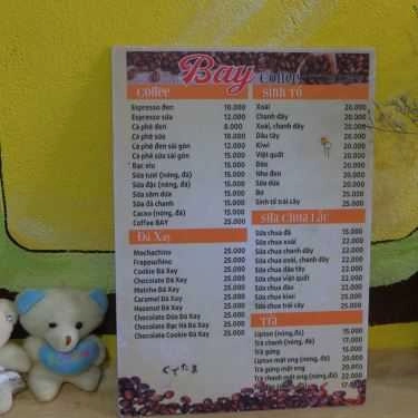 Thực đơn- Bay Cafe