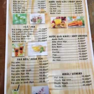 Thực đơn- Bi Coffee