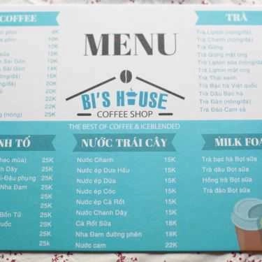 Thực đơn- Bi's House Coffee