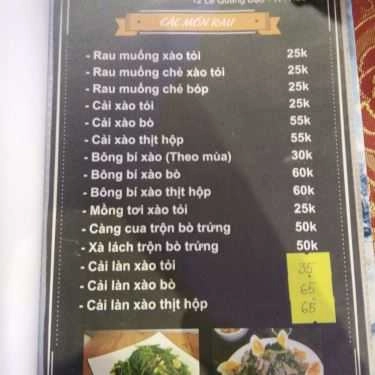 Thực đơn- Nhà Hàng Boom Beer
