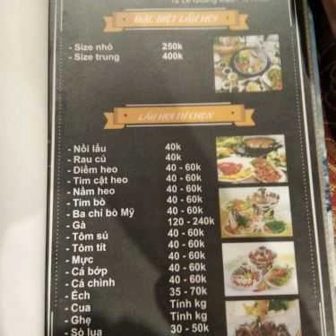 Thực đơn- Nhà Hàng Boom Beer