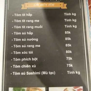 Thực đơn- Nhà Hàng Boom Beer
