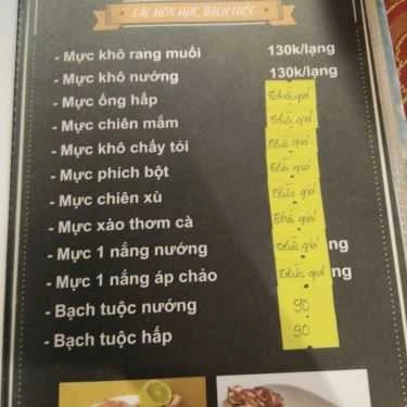 Thực đơn- Nhà Hàng Boom Beer