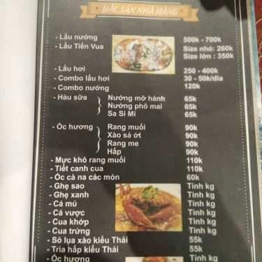 Thực đơn- Nhà Hàng Boom Beer