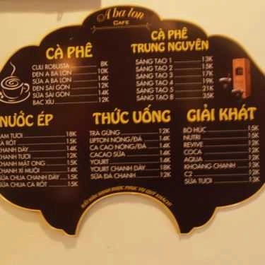 Thực đơn- Abalon Cafe