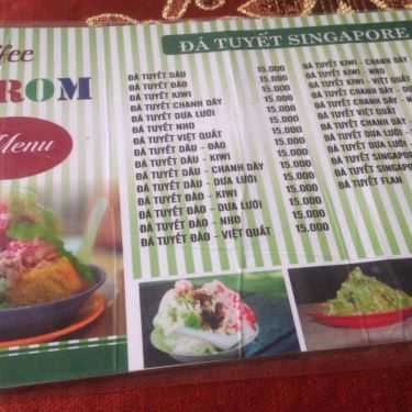 Thực đơn- Carom Cafe & Billiards - Đá Tuyết Singapore