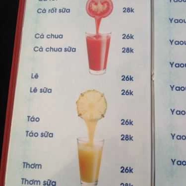 Thực đơn- An Cựu Đông Cafe - Cafe Cây Cảnh