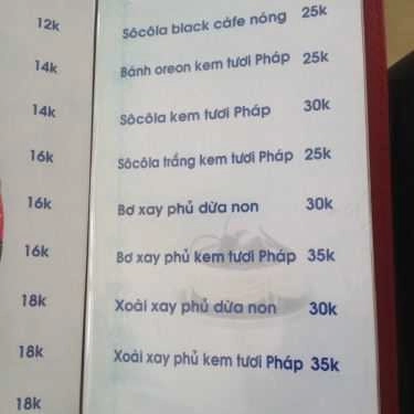 Thực đơn- An Cựu Đông Cafe - Cafe Cây Cảnh