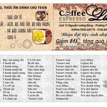 Thực đơn- Lu Cafe