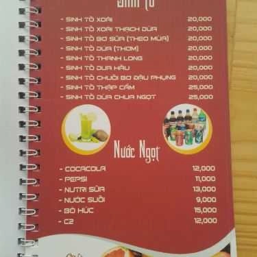 Thực đơn- Mây Cafe - Hải Triều