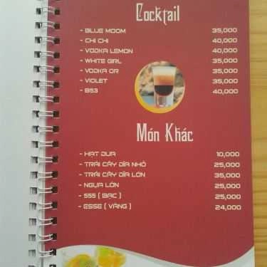 Thực đơn- Mây Cafe - Hải Triều
