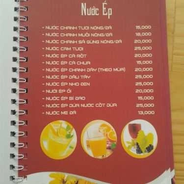 Thực đơn- Mây Cafe - Hải Triều