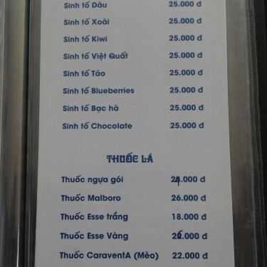Thực đơn- REX Cafe
