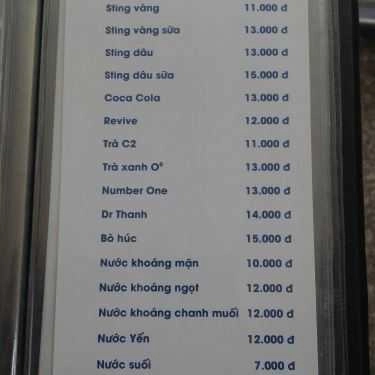 Thực đơn- REX Cafe