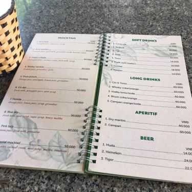 Thực đơn- Cây Đa Cafe
