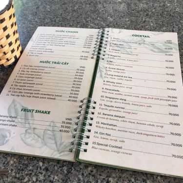 Thực đơn- Cây Đa Cafe
