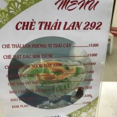 Thực đơn- Cafe Chè Thái Lan - Phan Chu Trinh