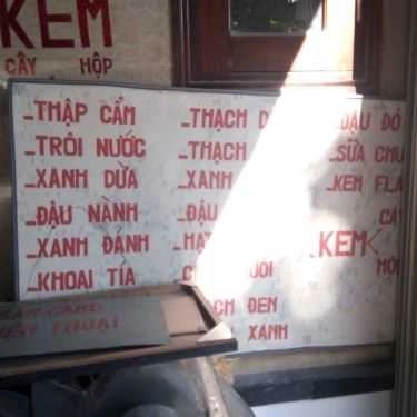 Thực đơn- Ăn vặt Chè Tý