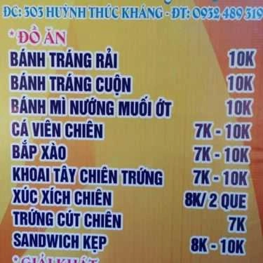 Thực đơn- Ăn vặt Cà Rốt - Bánh Mì Nướng Muối Ớt