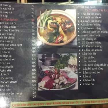 Thực đơn- Quán Nhậu Nam Phong Quán - Cơm Phần & Các Món Đặc Sản