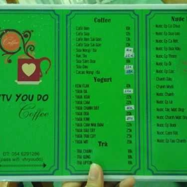 Thực đơn- Club You Do Coffee
