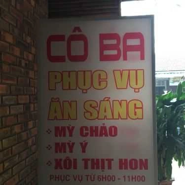 Thực đơn- Ăn vặt Cô Ba - Các Món Ăn Sáng
