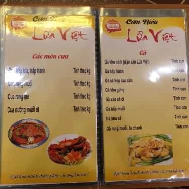 Thực đơn- Nhà Hàng Lửa Việt Restaurant - Cơm Niêu