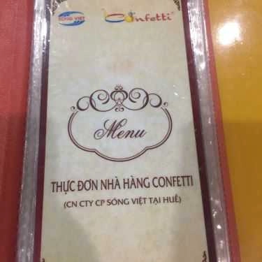 Thực đơn- Nhà Hàng Confetti Restaurant