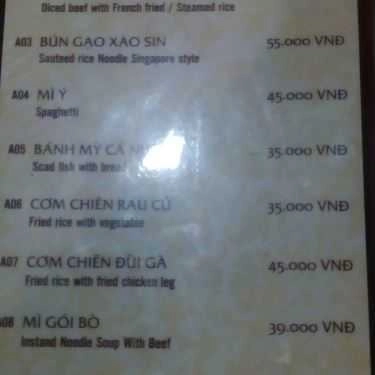 Thực đơn- Nhà Hàng Confetti Restaurant