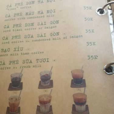 Thực đơn- Cộng Caphe - Bến Nghé