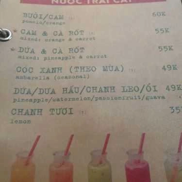 Thực đơn- Cộng Caphe - Bến Nghé