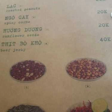 Thực đơn- Cộng Caphe - Bến Nghé