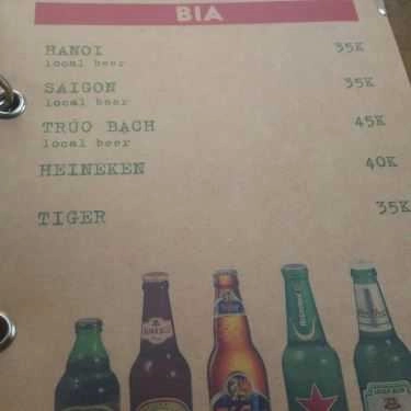 Thực đơn- Cộng Caphe - Bến Nghé