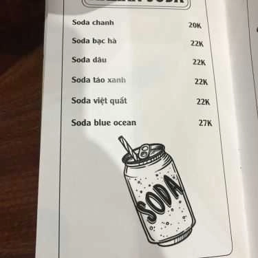 Thực đơn- Cống Sấu Cafe