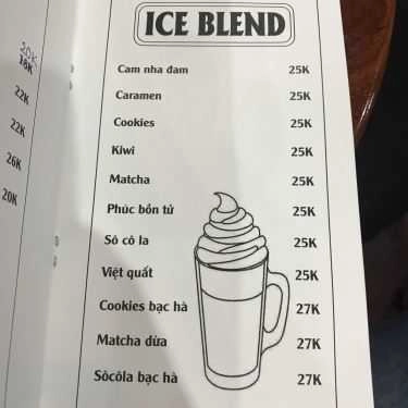 Thực đơn- Cống Sấu Cafe