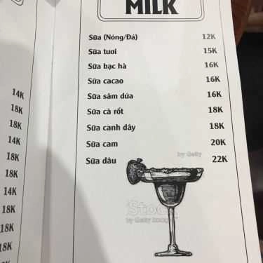 Thực đơn- Cống Sấu Cafe