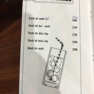 Thực đơn- Cống Sấu Cafe