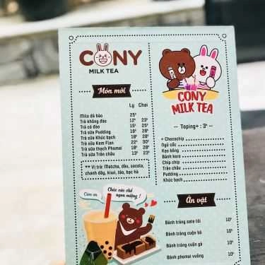 Thực đơn- Cafe Cony Milk Tea