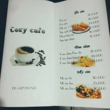 Thực đơn- Cozy Restaurant & Coffee