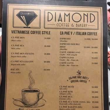 Thực đơn- Diamond Coffee