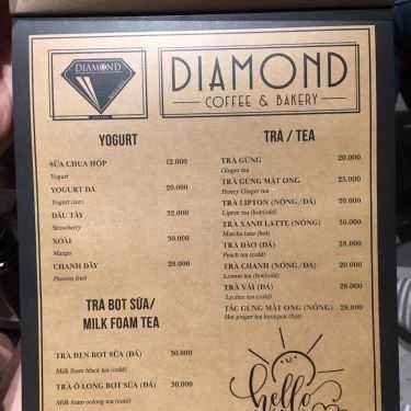 Thực đơn- Diamond Coffee