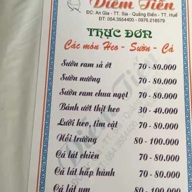 Thực đơn- Nhà Hàng Diễm Tiến - Các Món Đặc Sản