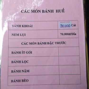 Thực đơn- Nhà Hàng Duyên Quê - Câu Cá Thư Giãn