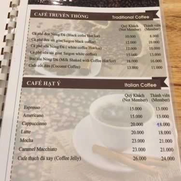 Thực đơn- Event Coffee & Milk Tea
