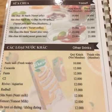 Thực đơn- Event Coffee & Milk Tea