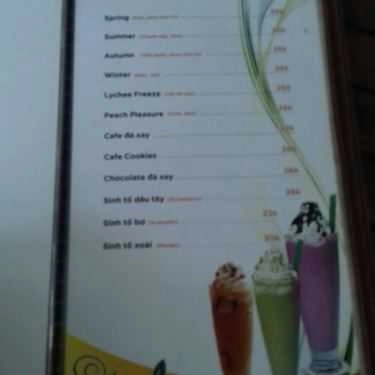 Thực đơn- Fam Garden Coffee