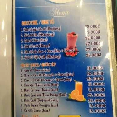 Thực đơn- Fly Cafe