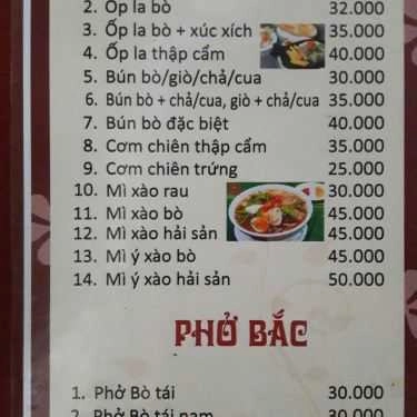 Thực đơn- Garden Coffee & Bakery