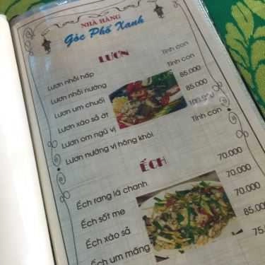 Thực đơn- Nhà Hàng Góc Phố Xanh - Gà Hấp Muối